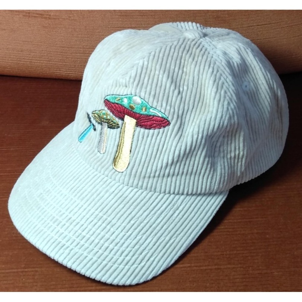 MUSHROOM Fungi‎ Beige CORDUROY Strapback 5-Panel Nature Hat Valley Cruise Press